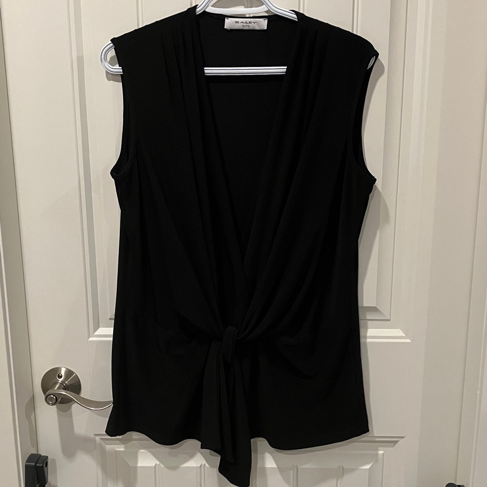BRIAN BAILEY Blouse Sleeveless BLACK XL LIKE NEW